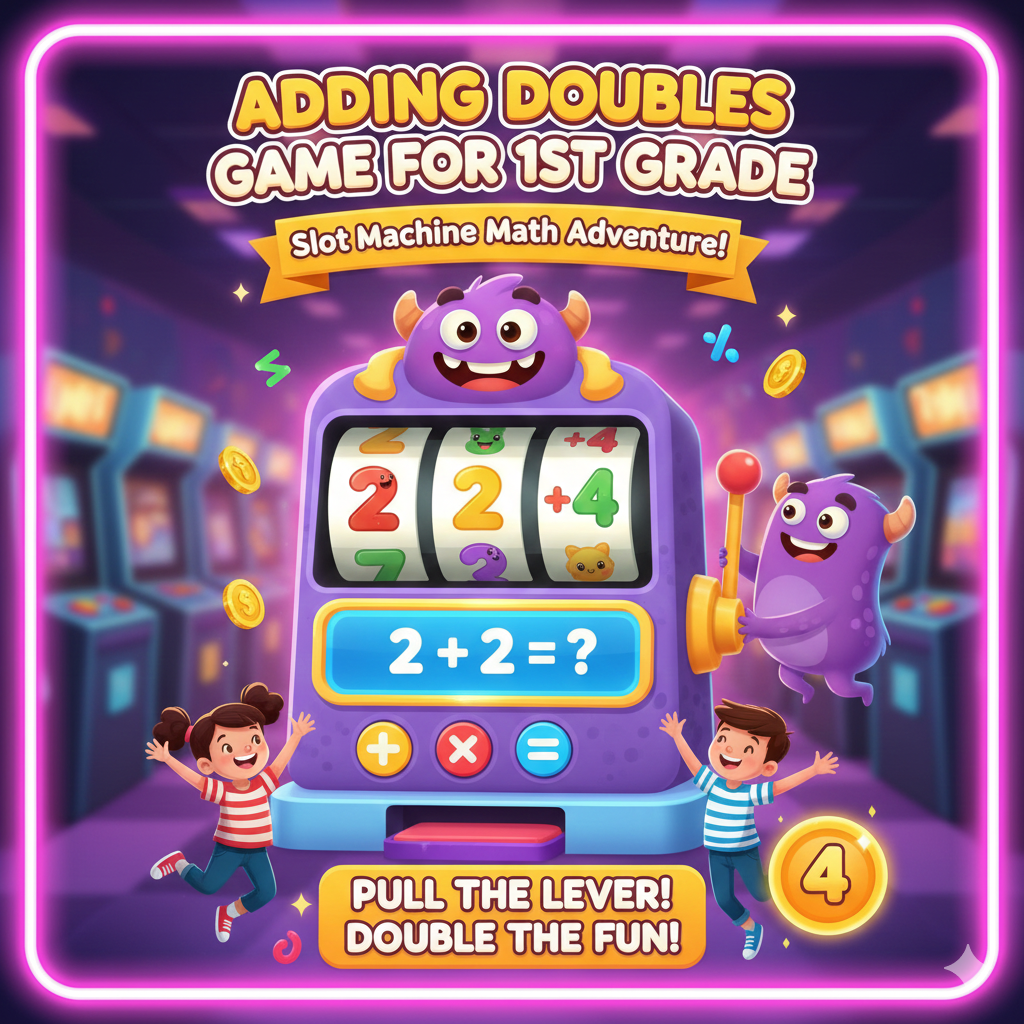Adding Machine Game Adding doubles game for 1st grade slot machine game โ KidsMathTV