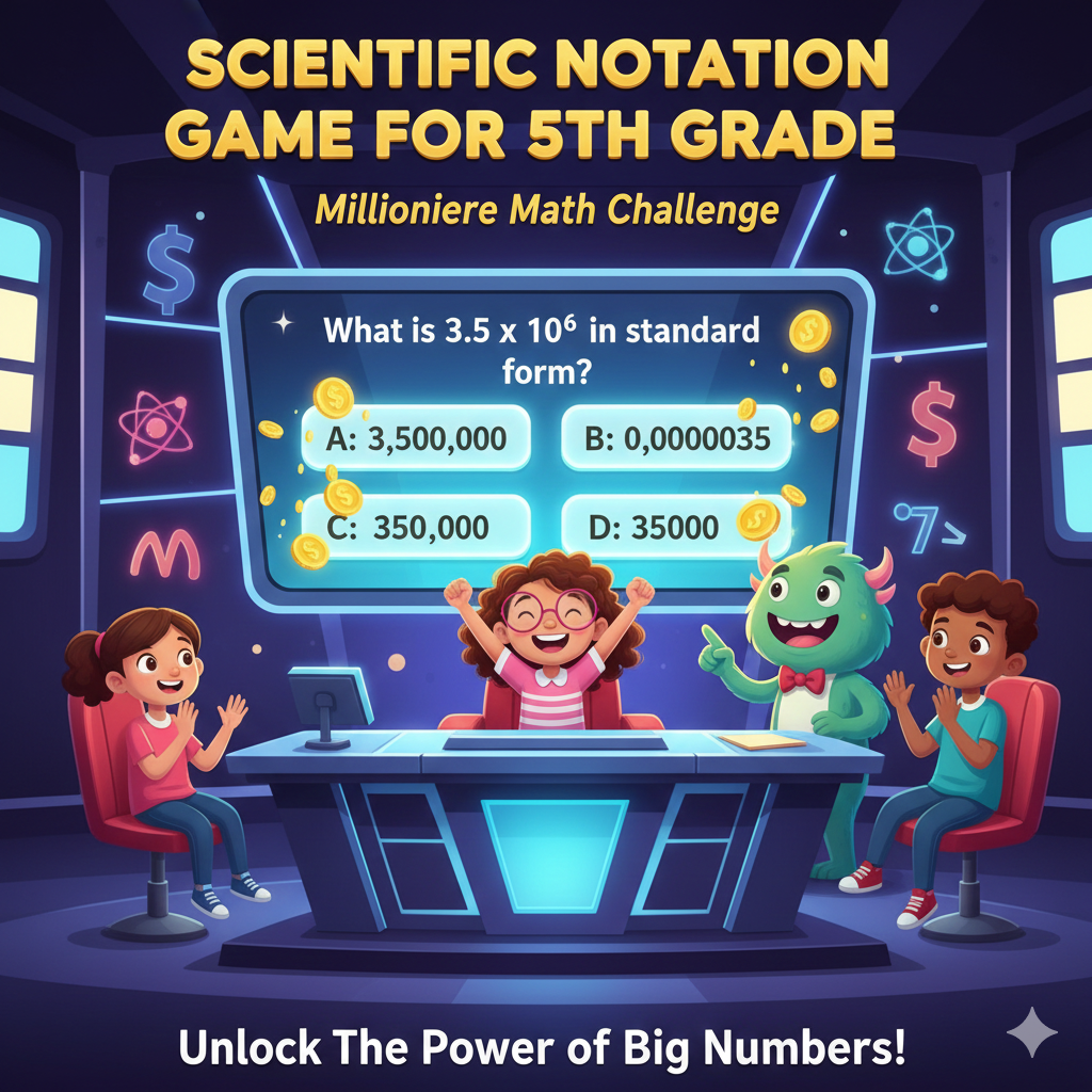 Scientific notation game for 5th grade millionaire game